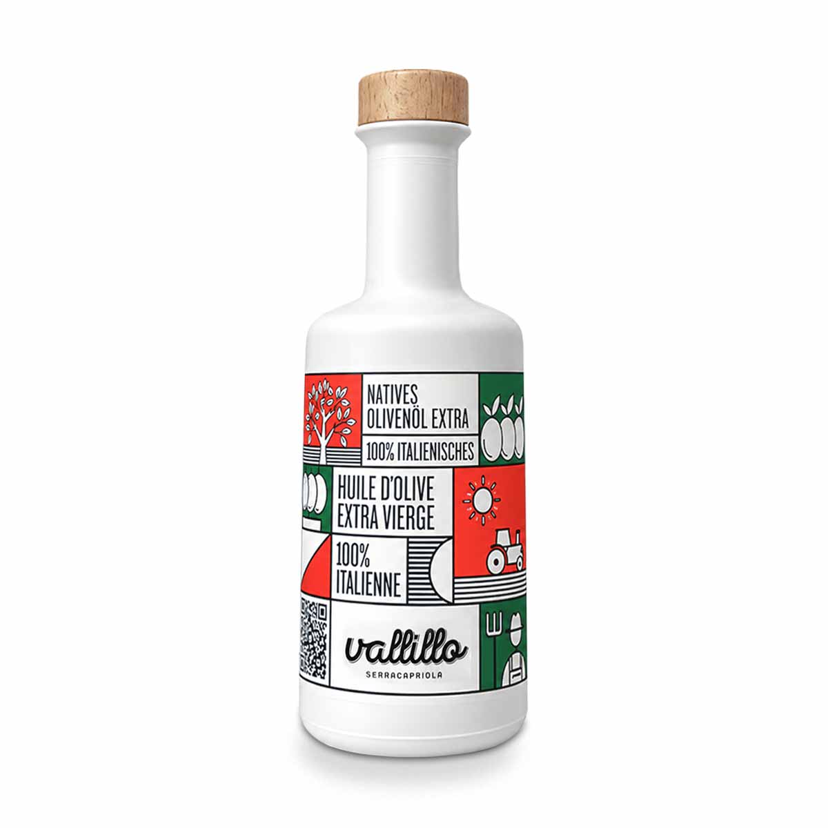 Vallillo Natives Olivenöl Extra Provenzale 250ml Flasche – Reinsortiges apulisches Olivenöl (Monocultivar Peranzana) im RITONI Online-Shop.