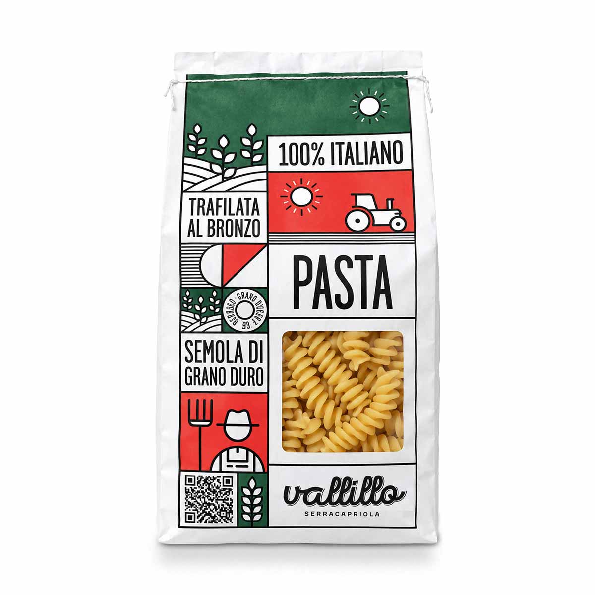 Vallillo Fusilli 500g Packung – Gedrehte italienische Spirellinudeln aus Hartweizengrieß im RITONI Online-Shop kaufen.